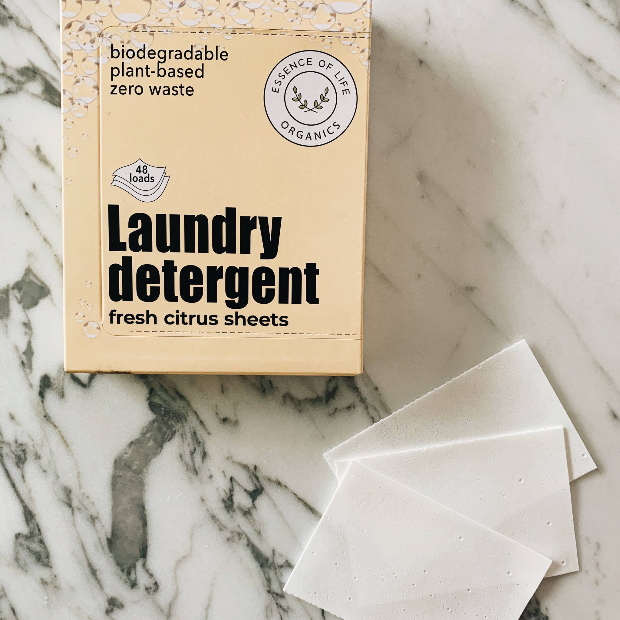 Zero Waste Laundry Detergent Sheets, fresh citrus